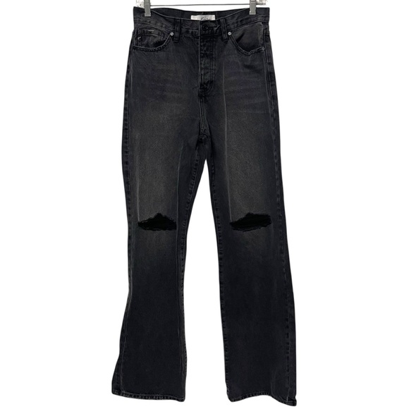 KANCAN High Rise Distressed 90s Flare Jeans 26 - Picture 1 of 6